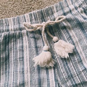 Cape Juby Striped Blue and White Boho Short